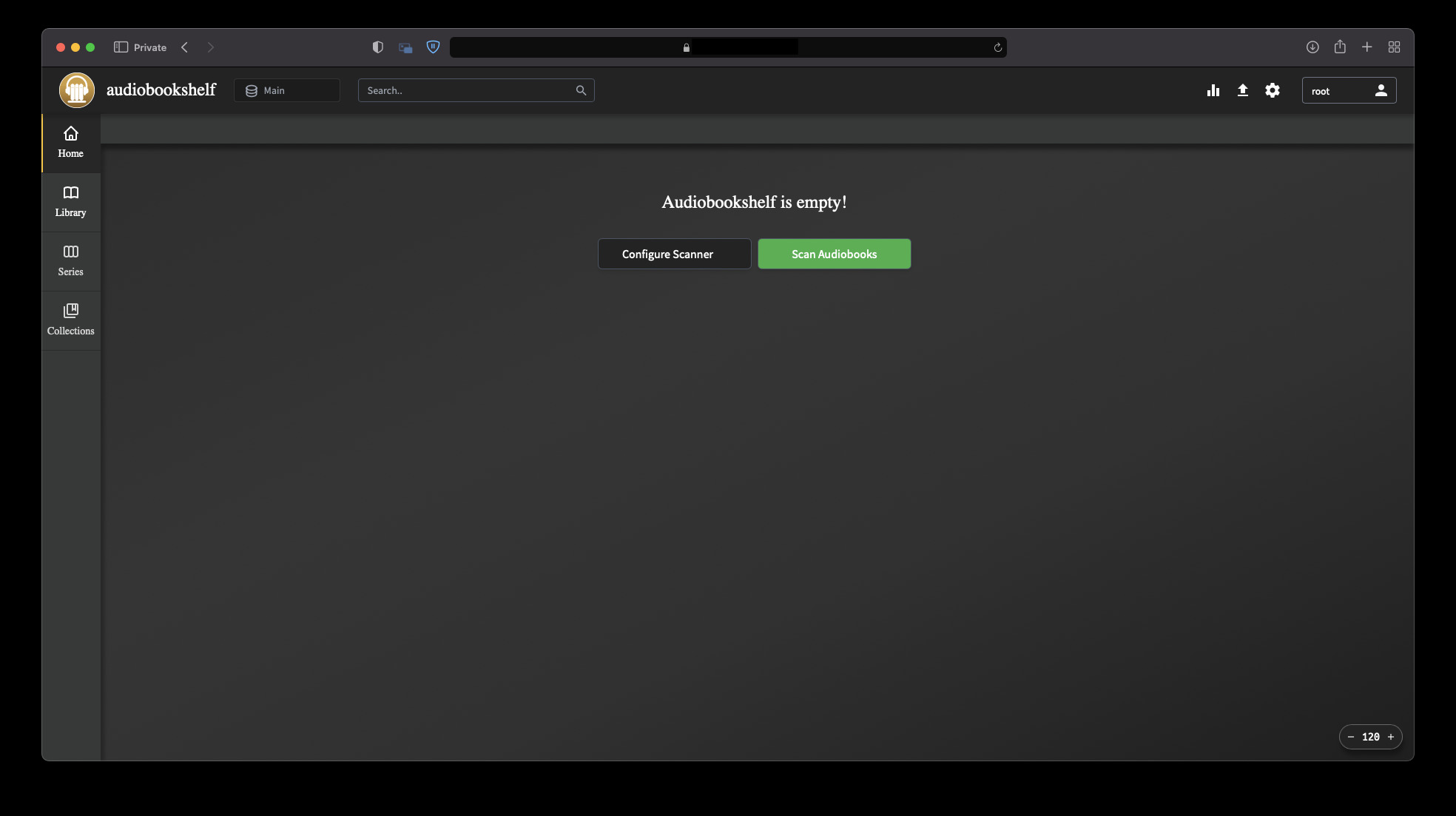Capture d'écran de Audiobookshelf