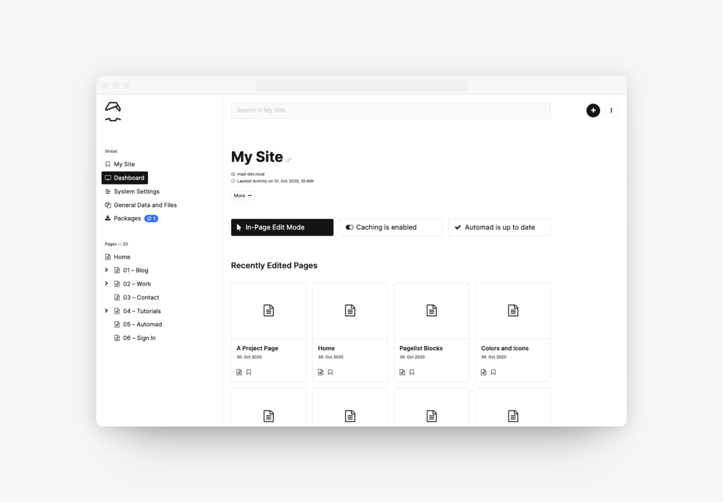 Screenshot of Automad