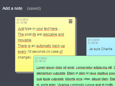 Screenshot of ChtickyNotes