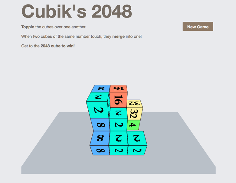 Cubiks 2048(r)en pantaila-argazkia