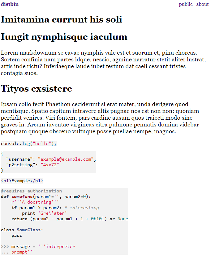 Screenshot di Distbin