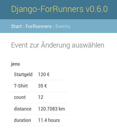 Screenshot of django-for-runners
