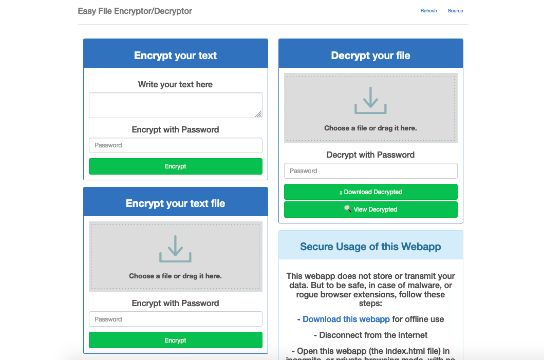 Screenshot of Encryptor-Decryptor