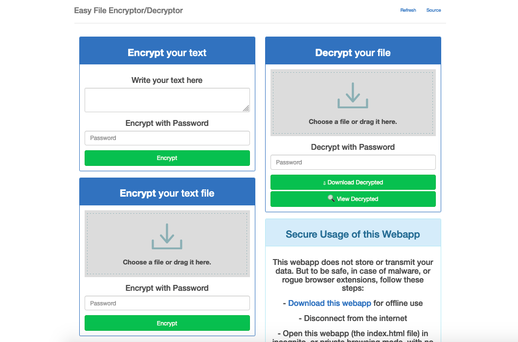 Screenshot di Encryptor-Decryptor