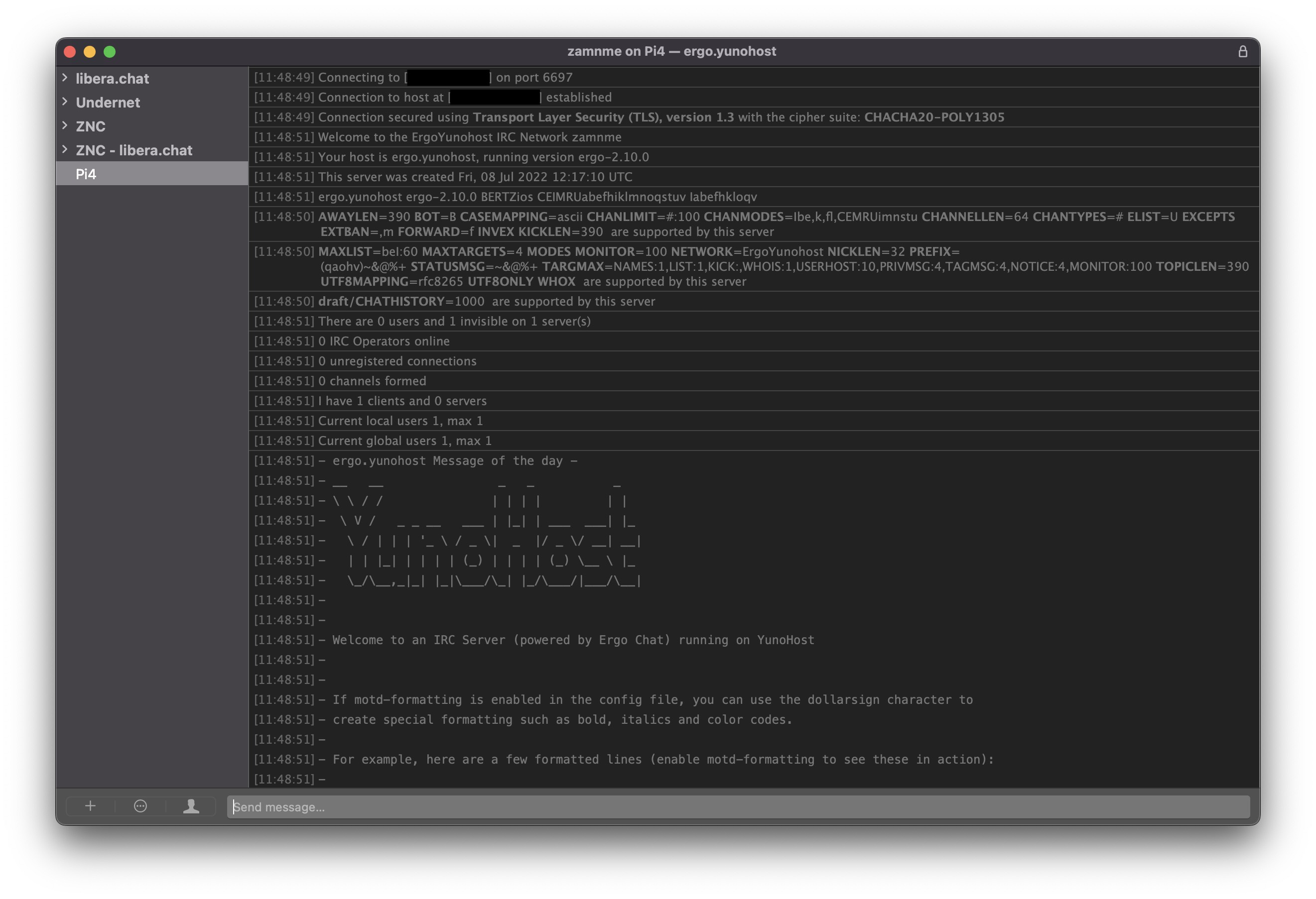 Screenshot di Ergo