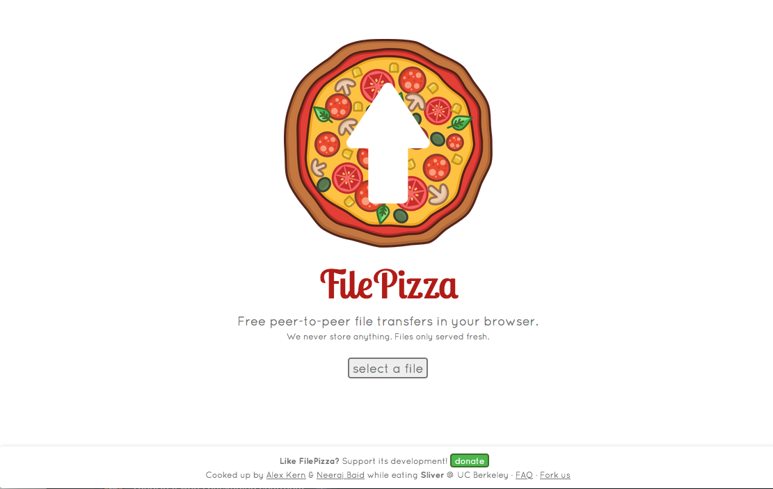 Captura de pantalla de FilePizza