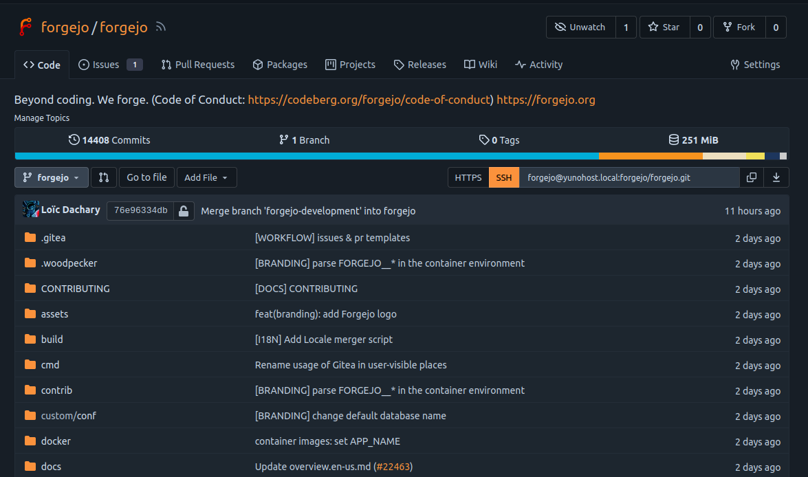 Forgejo 的截图