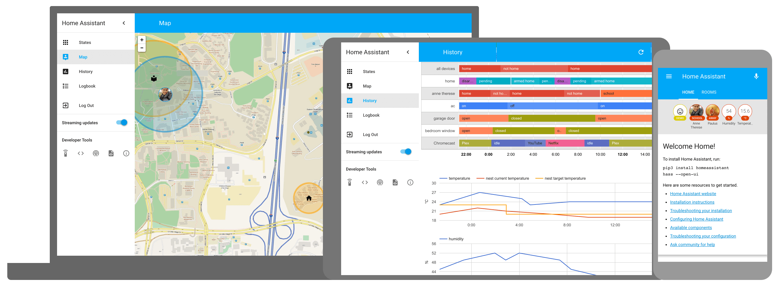 Home Assistant(r)en pantaila-argazkia