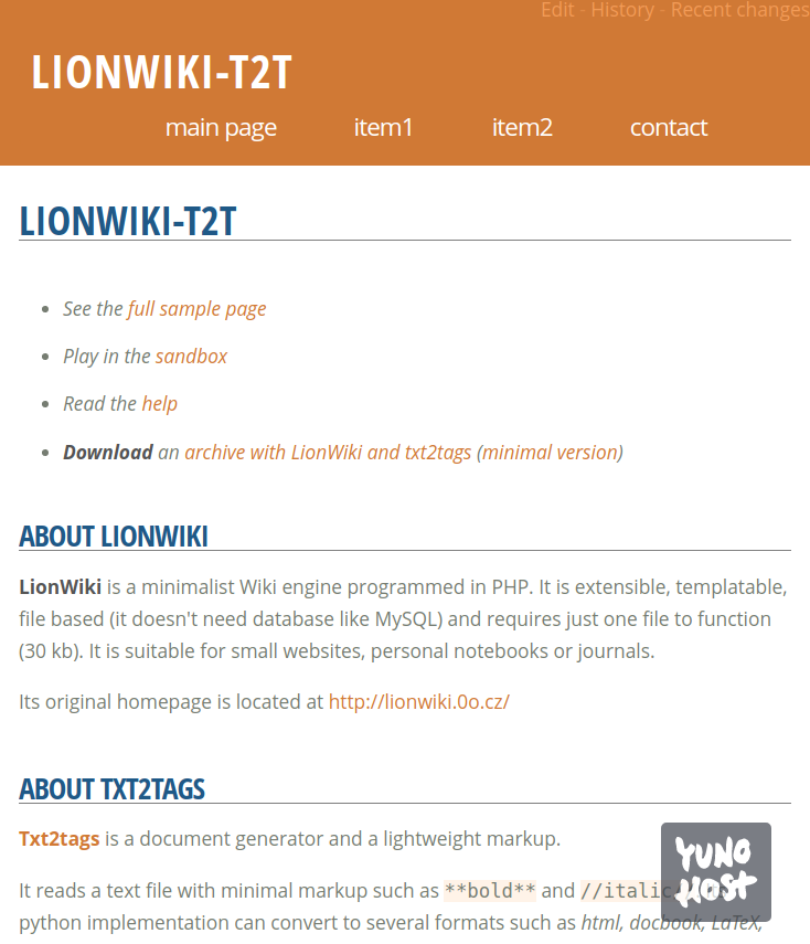 Screenshot of Lionwiki