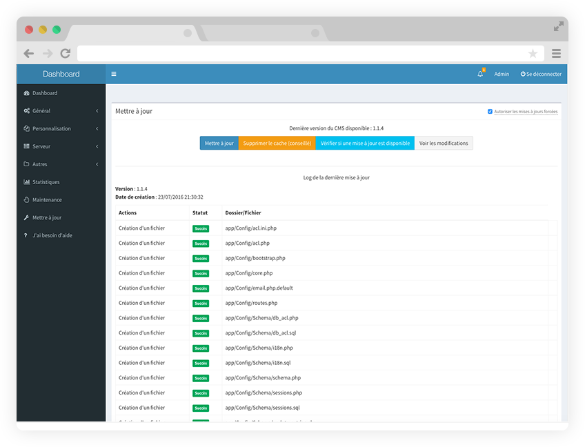 Screenshot di MineWeb