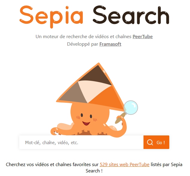 Screenshot of PeerTube search-index