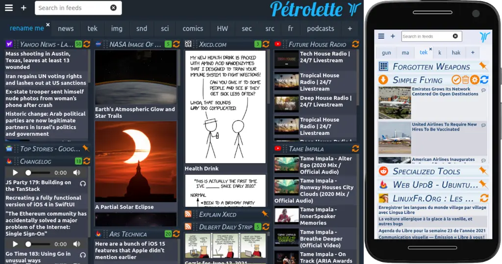 Screenshot of Petrolette