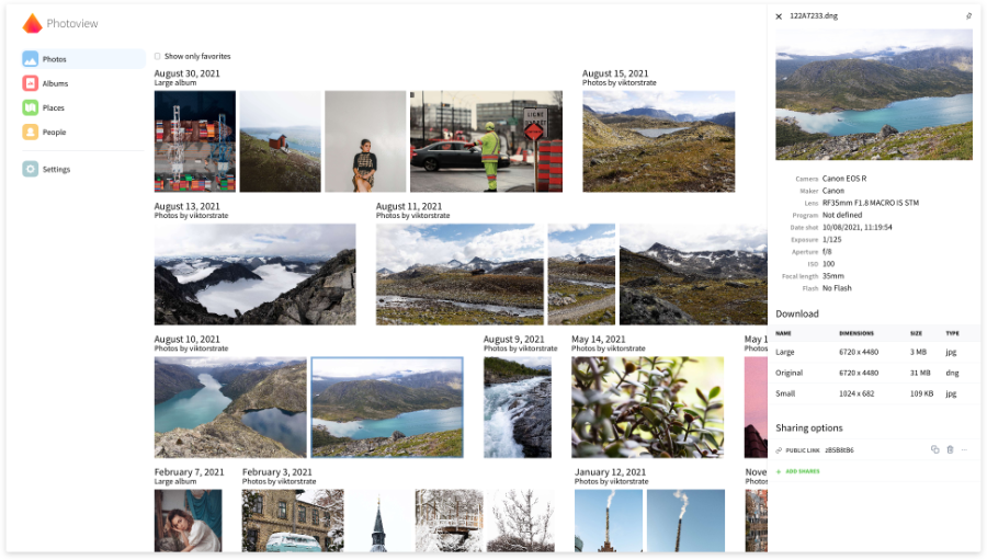 Captura de Photoview