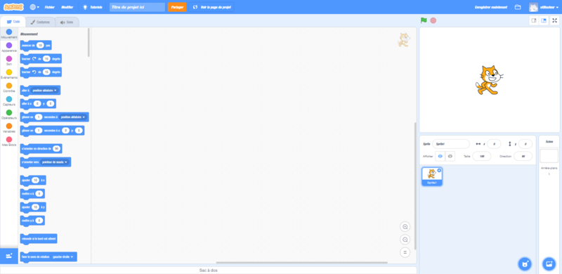 Screenshot di Scratch