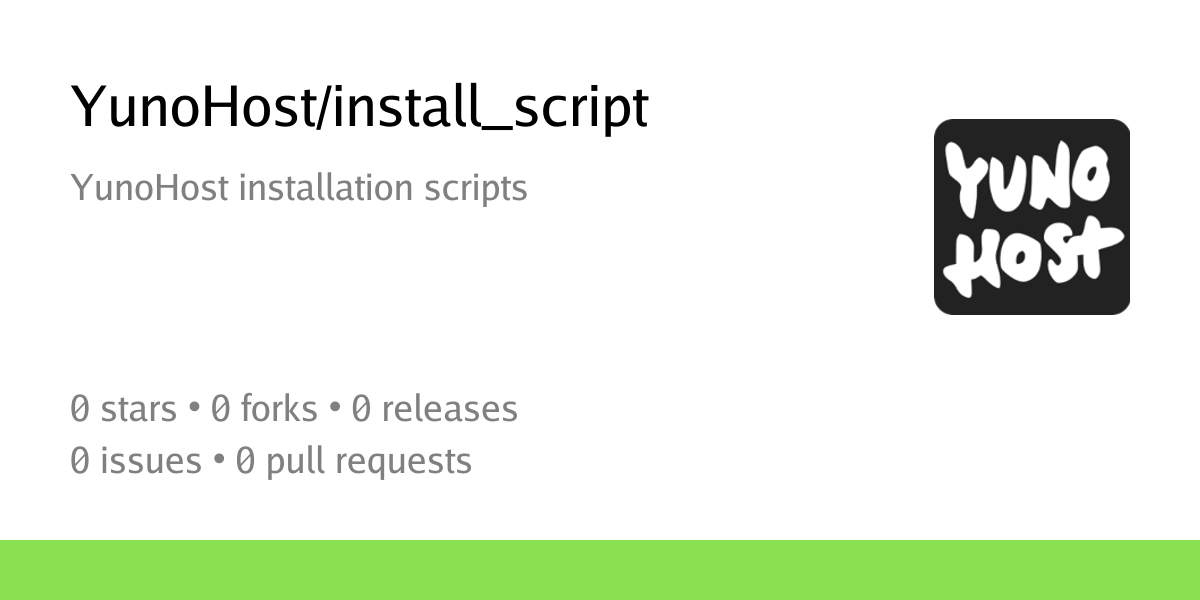 YunoHost/install_script: YunoHost installation scripts - Forgejo